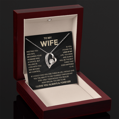 Wife Anniversary Gift, Forever Love Necklace