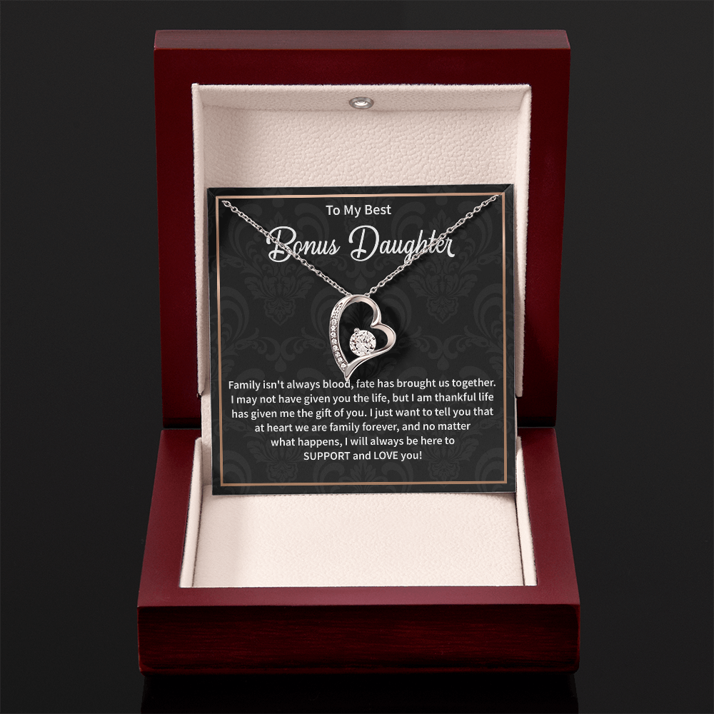 Bonus Daughter Necklace, Christmas Gift for Step Daughter