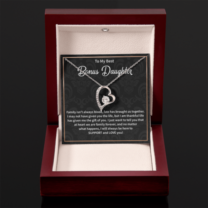 Bonus Daughter Necklace, Christmas Gift for Step Daughter