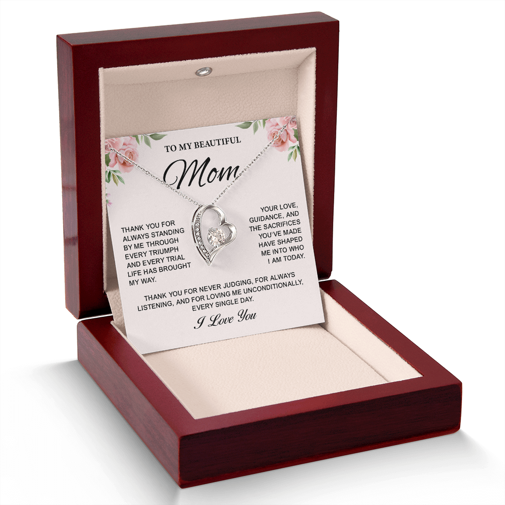 To My Mom Forever Love Necklace Gifts – Jewelry Gifts for Mom, Best Gifts for My Mom, Necklace for Mom
