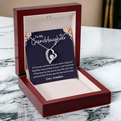 Granddaughter Necklace From Grandmom, Forever Love Necklace