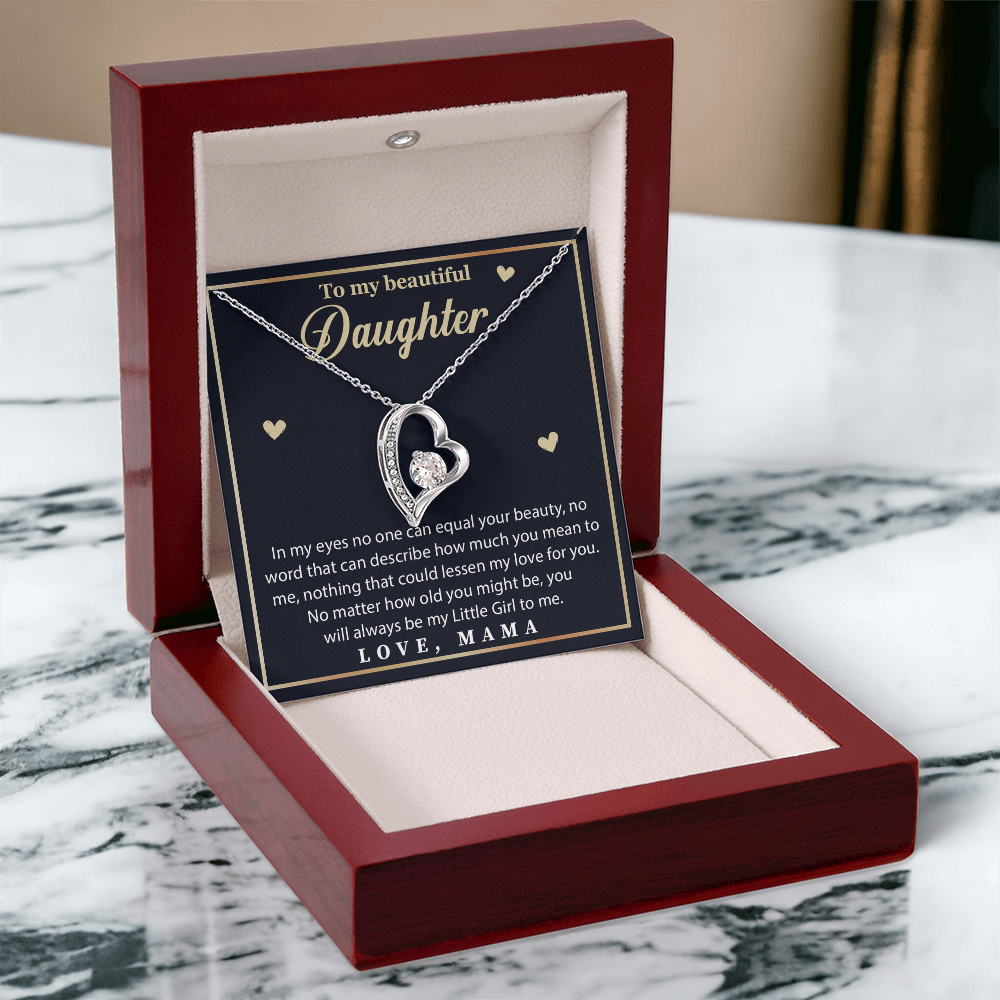 To My Beautiful Daughter Necklace, Pendant from Mom & Dad