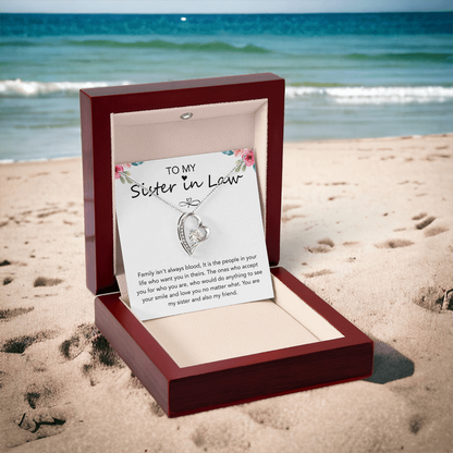 Valentines Day Gifts for Sister in law, Forever Love Necklace