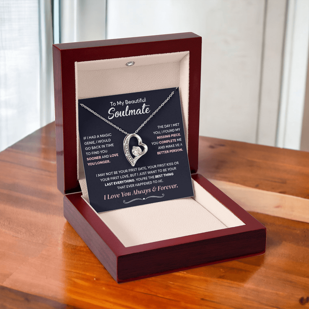 Soulmate Jewelry Gifts, Forever Love Necklace