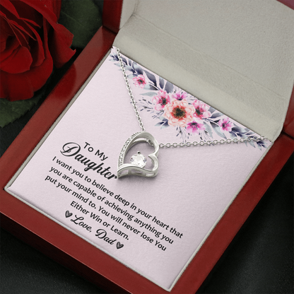 To My Daughter Alluring Beauty Necklace for Dughter, Daughter Gifts, Gift idea for Daughter, Best Gifts for Daugther, Father Daughter Gifts