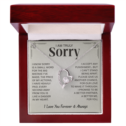 I'm truly Sorry Christmas Gifts for soulmate, Forgiveness Love Necklace