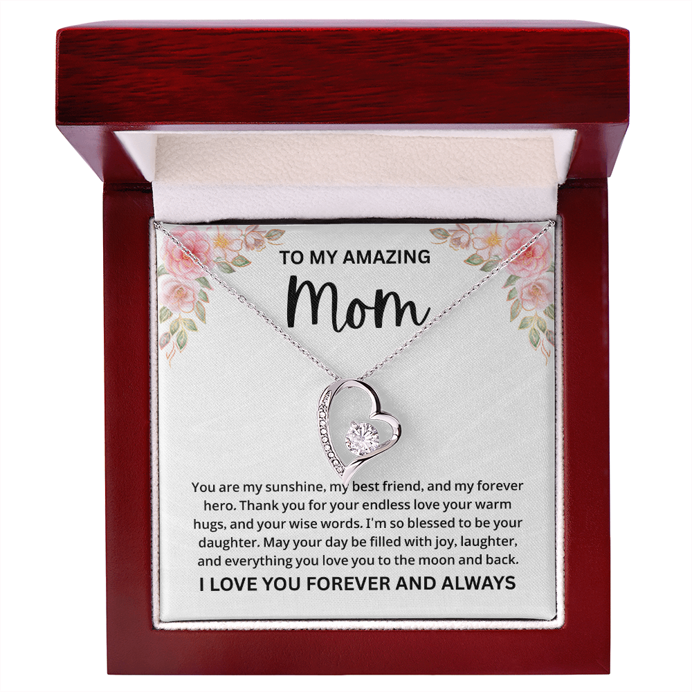 To MY Mom Necklace, Mom Gifts Birthday Gifts With Message Card