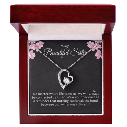 To My Sister Necklace, Necklace Gifts for Sisters