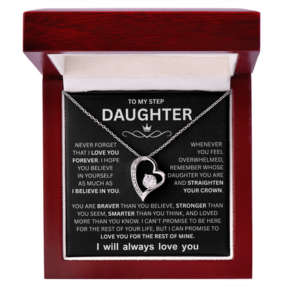 Step Daughter Necklace, Love Necklace for Daughter