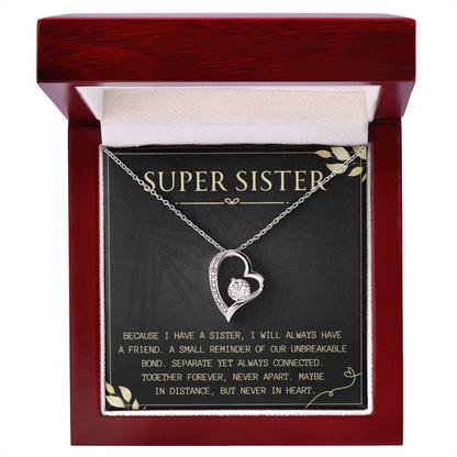 Birthday Gift for Sister, Forever Love Necklace for Her