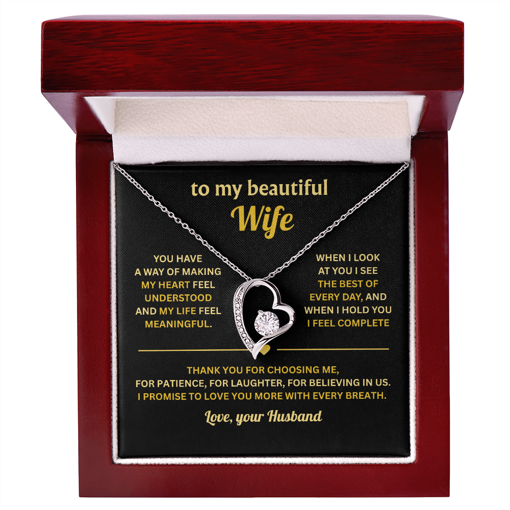Jewelry To My Wife, Forever Love Necklace for Her