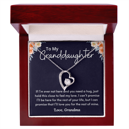 Granddaughter Necklace From Grandmom, Forever Love Necklace