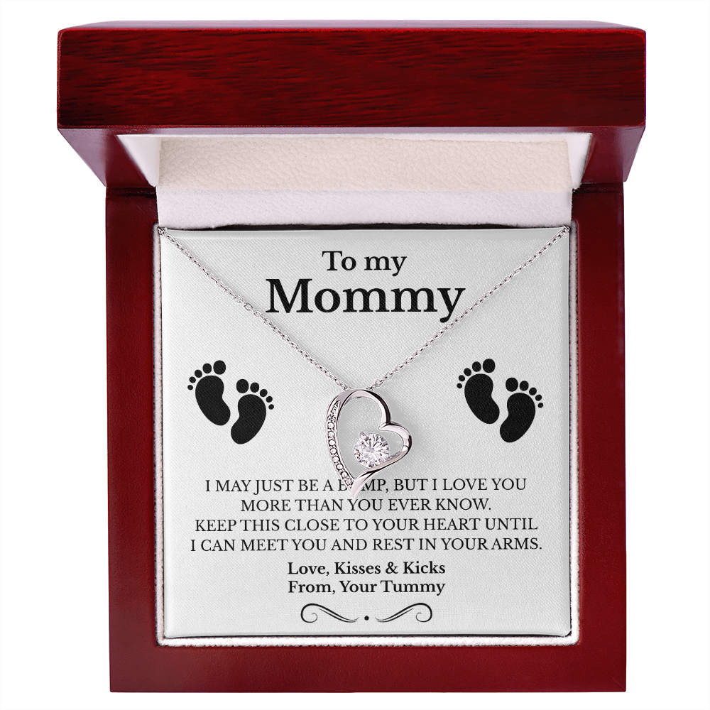 Mommy To Be Gift,  New Mom Necklace with Message Card