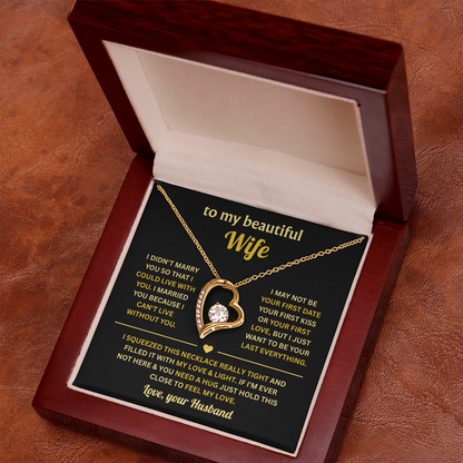 Wife Necklace from Husband, Necklace for Her