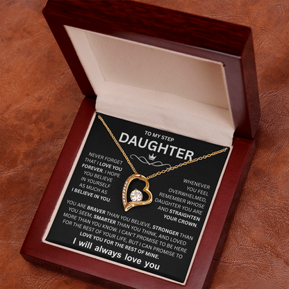 Step Daughter Necklace, Love Necklace for Daughter
