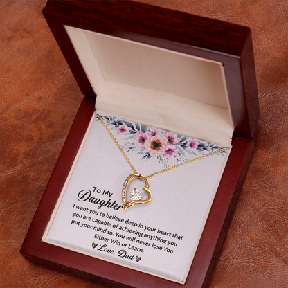 To My Daughter Alluring Beauty Necklace for Dughter, Daughter Gifts, Gift idea for Daughter, Best Gifts for Daugther, Father Daughter Gifts