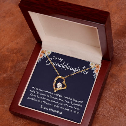 Granddaughter Necklace From Grandmom, Forever Love Necklace