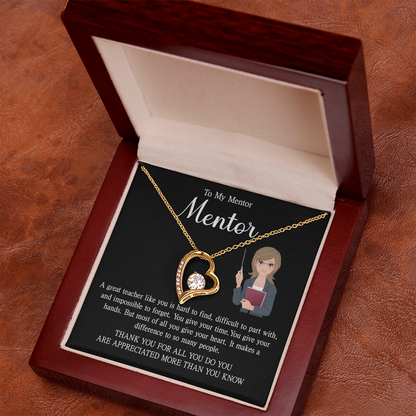 Teacher Birthday Gifts, Forever Love Necklace