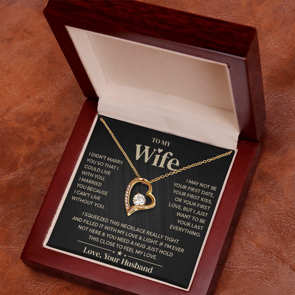 To My Wife Necklace, Jewelry that speaks the words your heart can't say