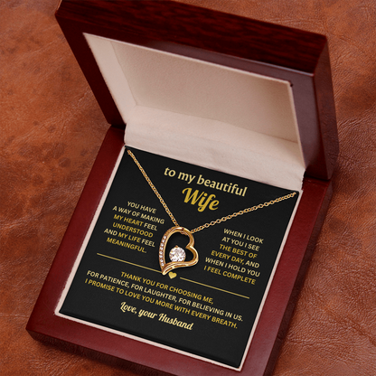 Jewelry To My Wife, Forever Love Necklace for Her
