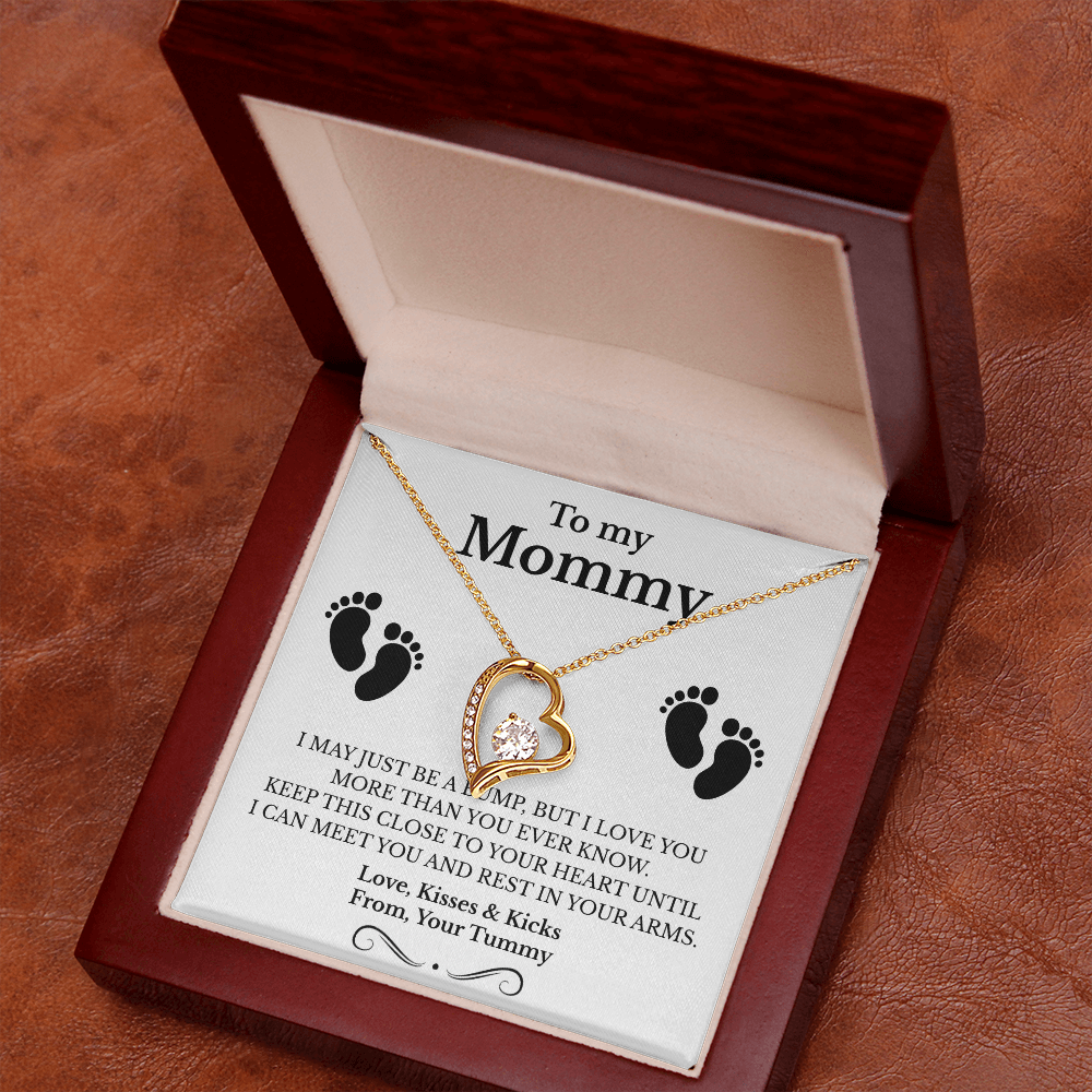 Mommy To Be Gift,  New Mom Necklace with Message Card
