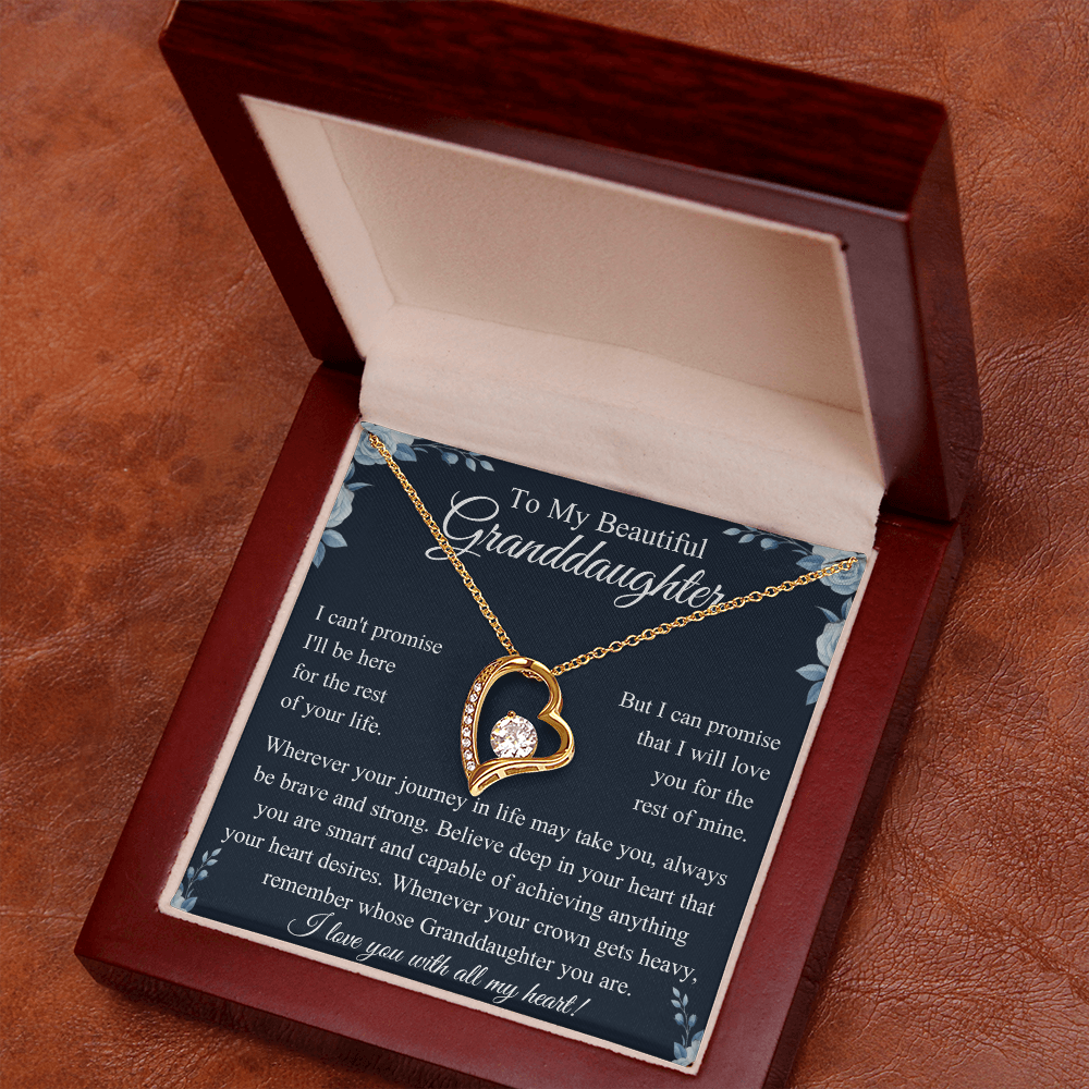 To My Granddaughter Necklace, Valentines Day Gifts for Her