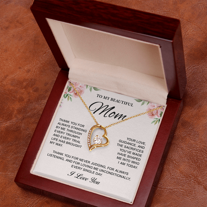 To My Mom Forever Love Necklace Gifts – Jewelry Gifts for Mom, Best Gifts for My Mom, Necklace for Mom