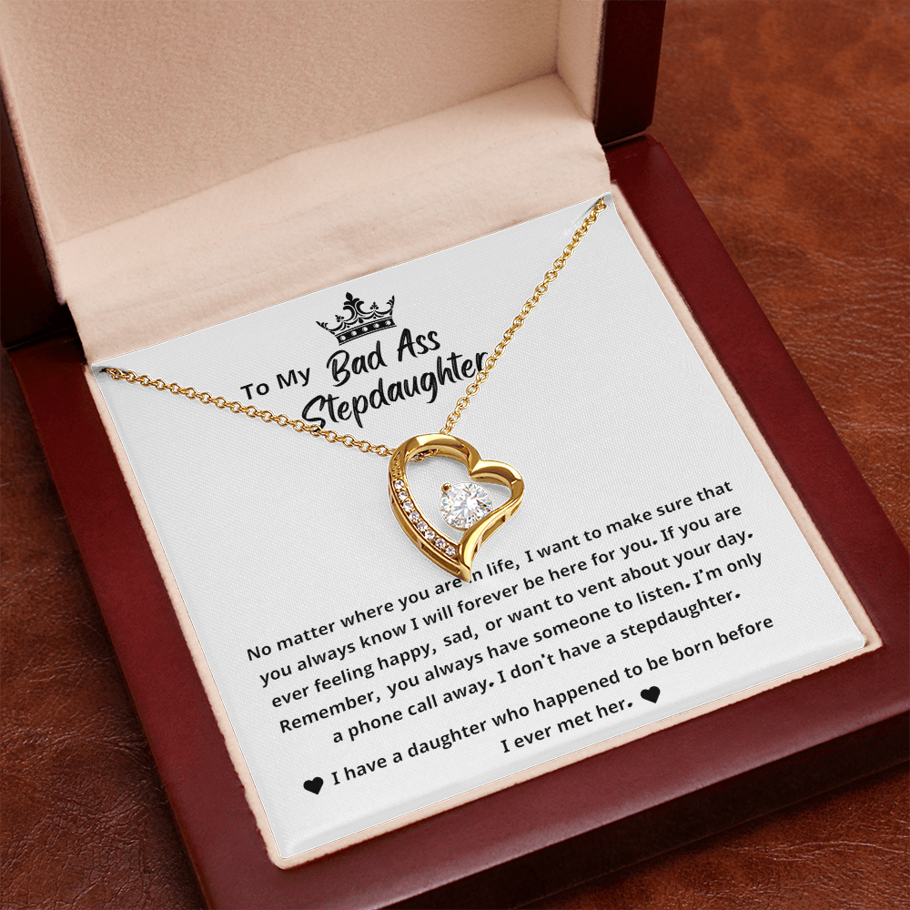 Unbiological Daughter Necklace, When She wears It, Her Smile Glows Even More