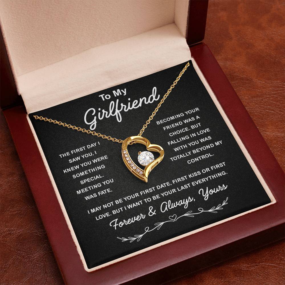 To My Girlfriend Necklace, When Your Girlfriend Wears It, She Radiates Pure Love
