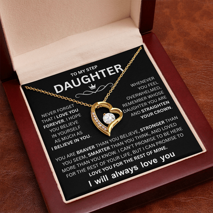 Step Daughter Necklace, Love Necklace for Daughter