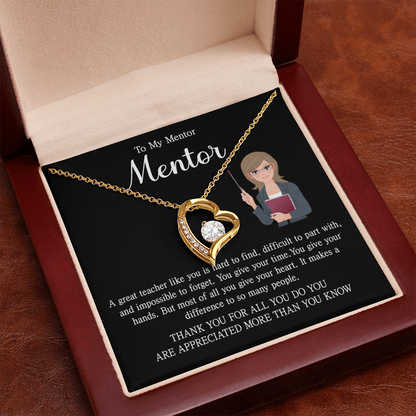 Teacher Birthday Gifts, Forever Love Necklace