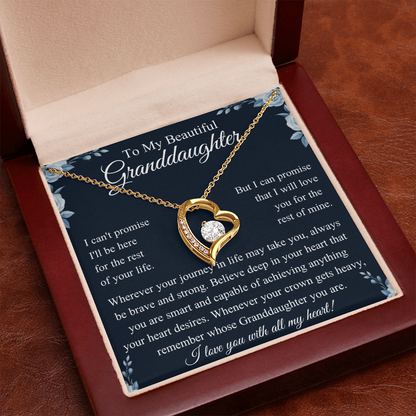 To My Granddaughter Necklace, Valentines Day Gifts for Her