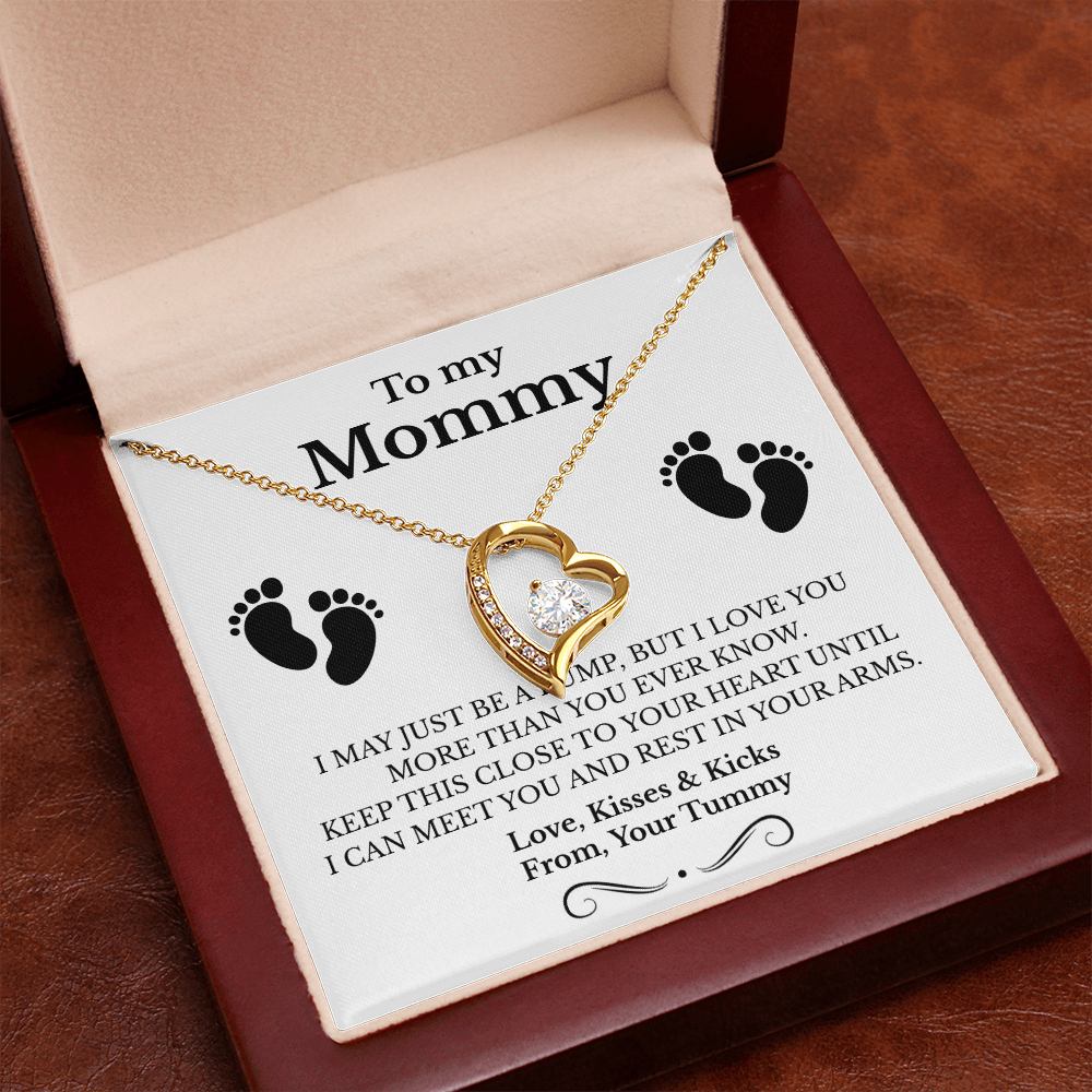 Mommy To Be Gift,  New Mom Necklace with Message Card