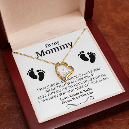 Mommy To Be Gift,  New Mom Necklace with Message Card