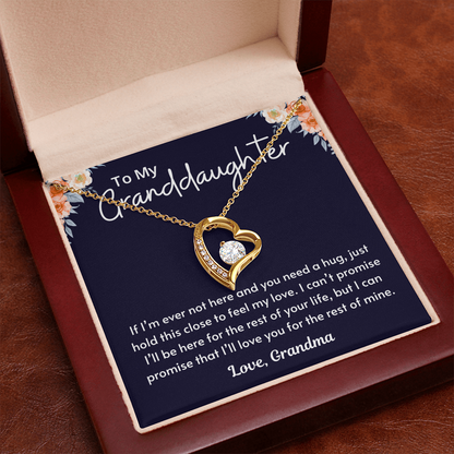 Granddaughter Necklace From Grandmom, Forever Love Necklace
