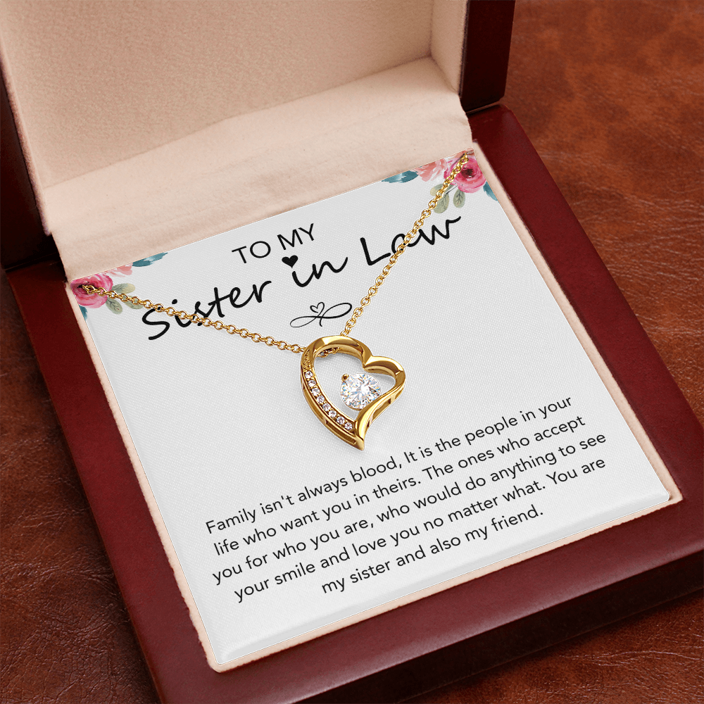 Valentines Day Gifts for Sister in law, Forever Love Necklace