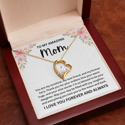 To MY Mom Necklace, Mom Gifts Birthday Gifts With Message Card