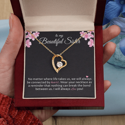To My Sister Necklace, Necklace Gifts for Sisters