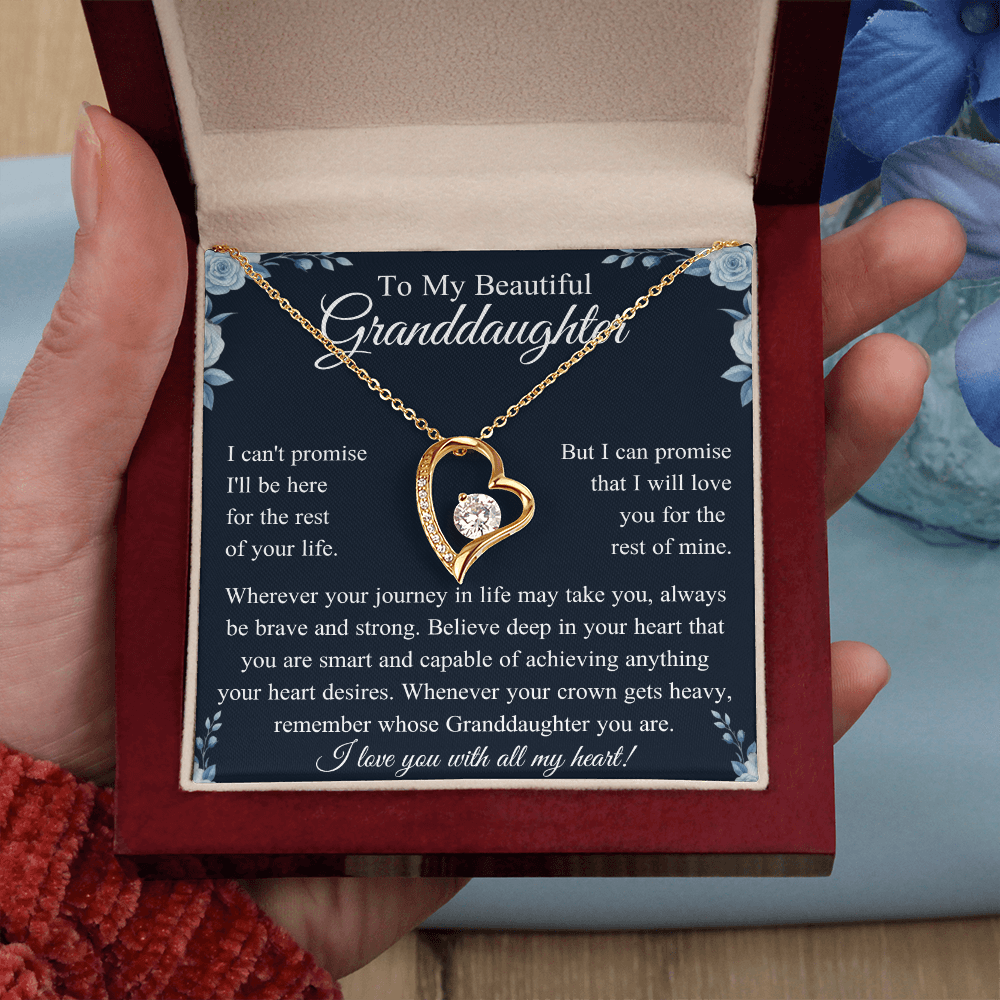 To My Granddaughter Necklace, Valentines Day Gifts for Her