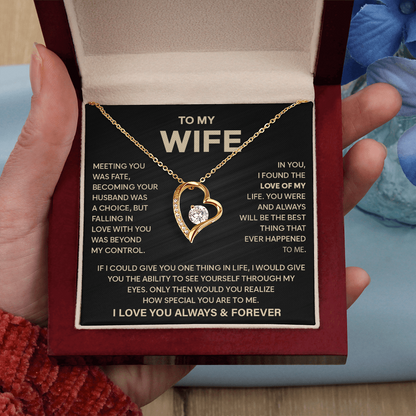 Wife Anniversary Gift, Forever Love Necklace