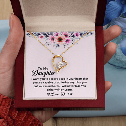 To My Daughter Alluring Beauty Necklace for Dughter, Daughter Gifts, Gift idea for Daughter, Best Gifts for Daugther, Father Daughter Gifts