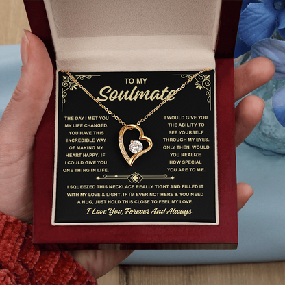 To My Soulmate Necklace For Women, When Your Soulmate Wears It, Love Glows