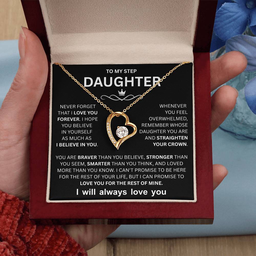 Step Daughter Necklace, Love Necklace for Daughter
