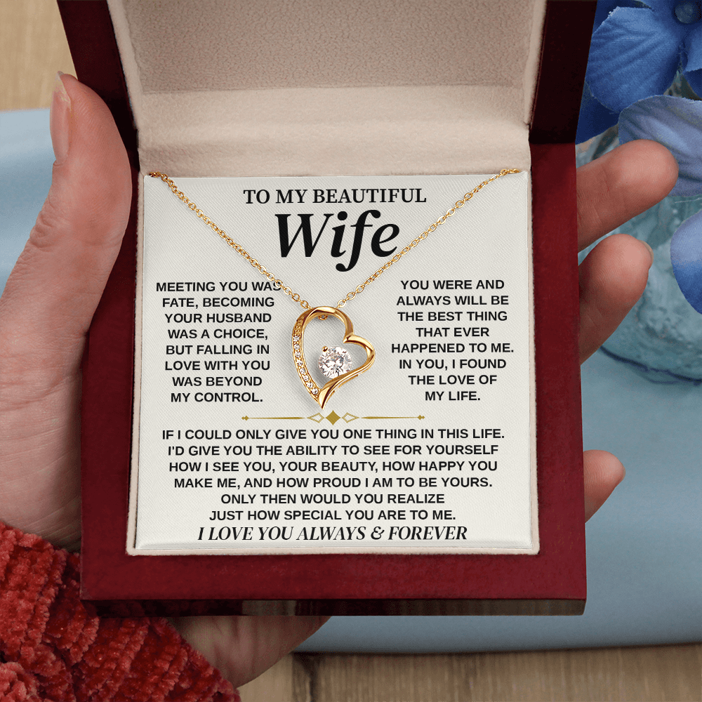 Jewelry To My Wife from Husband, Forever Love Necklace