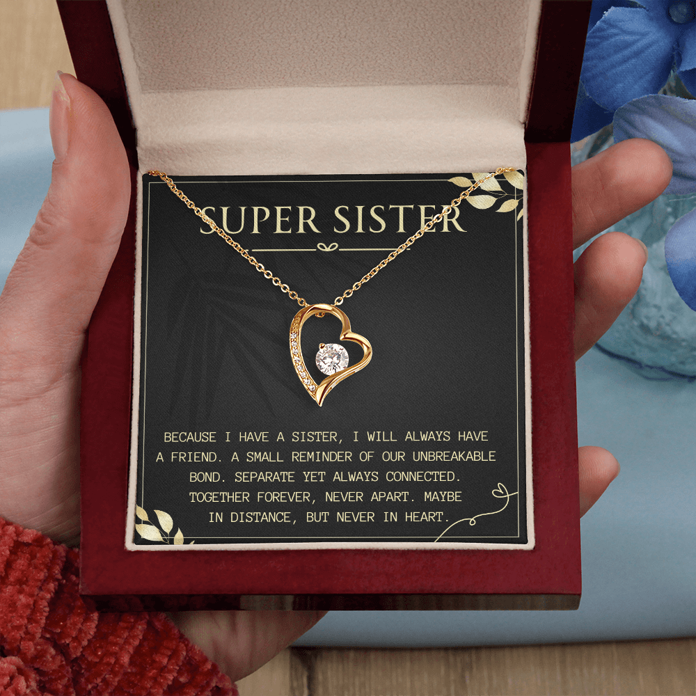 Birthday Gift for Sister, Forever Love Necklace for Her