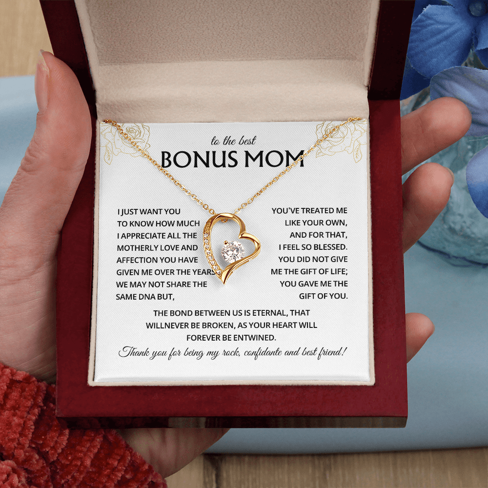 Necklace Gift for Bonus Mom From Stepson or Stepdaughter, Mother's Day Jewelry