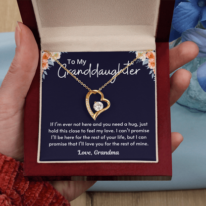 Granddaughter Necklace From Grandmom, Forever Love Necklace