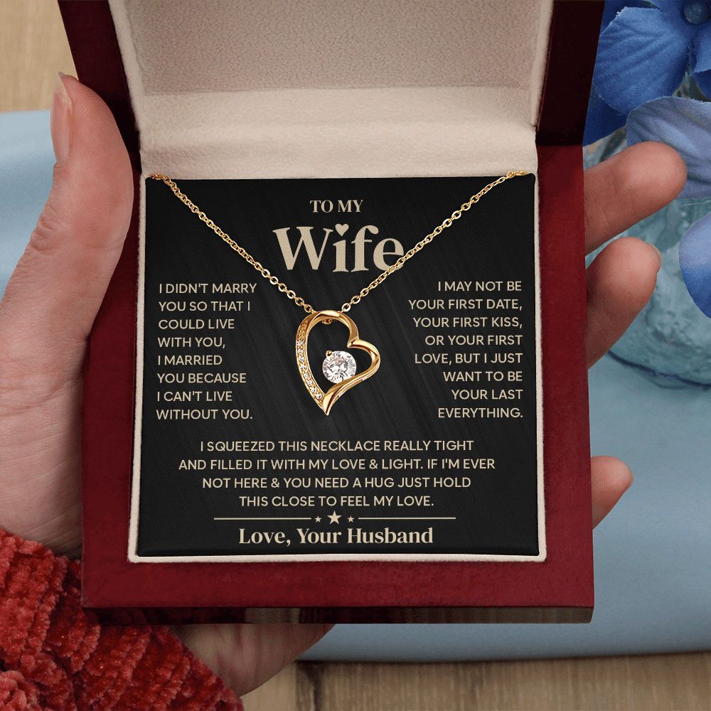 To My Wife Necklace, Jewelry that speaks the words your heart can't say