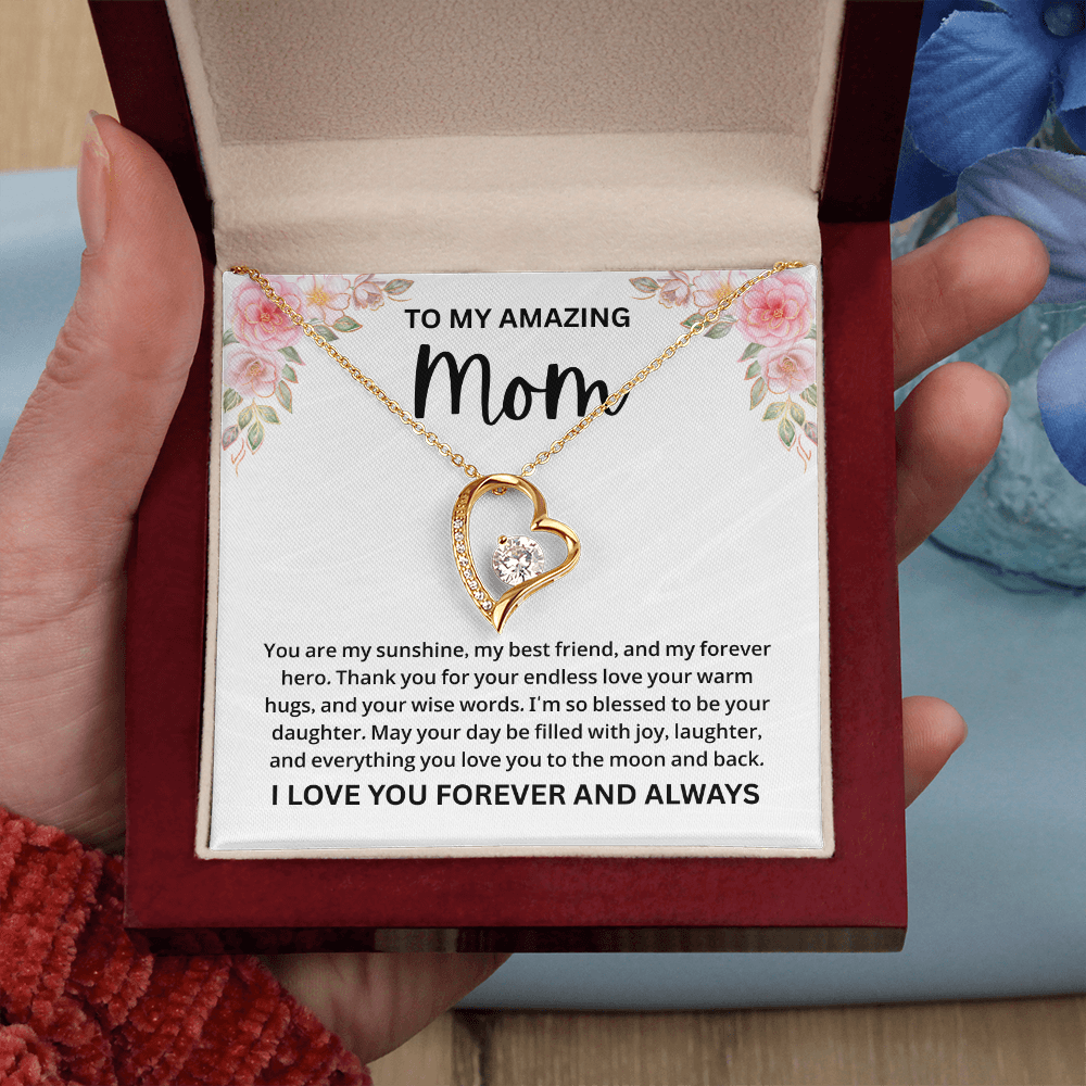 To MY Mom Necklace, Mom Gifts Birthday Gifts With Message Card