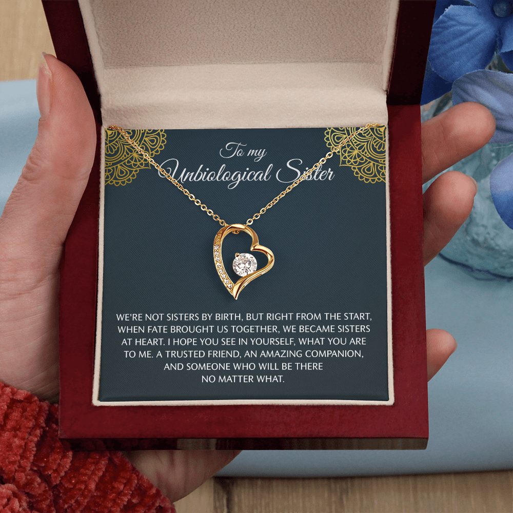 To My Step Sister Necklace, Forever Love Necklace